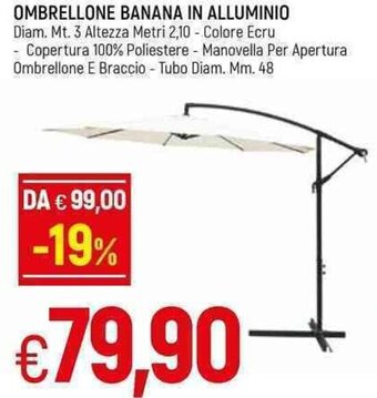 Famila Ombrellone Banana In Alluminio offerta