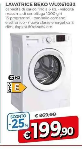 Famila Lavatrice Beko WUX61032 offerta