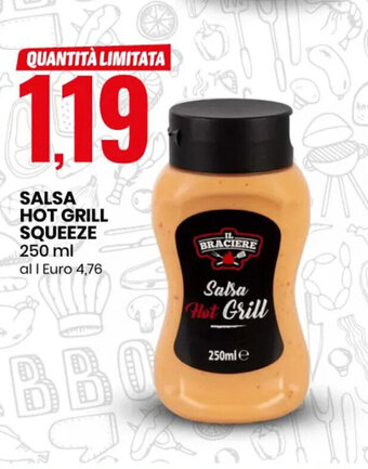 Eurospin Salsa Hot Grill Squeeze 250 ml offerta