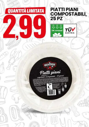 Eurospin Piatti Piani Compostabili 25 Pz offerta