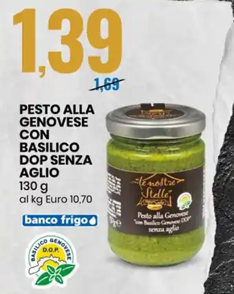 Eurospin Pesto Alla Con Basilico DOP Senza Aglio 130 g offerta