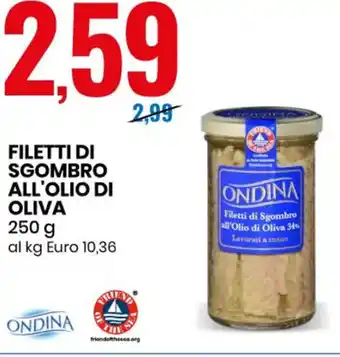 Eurospin Filetti Di Sgombro All'Olio Di Oliva 250 g offerta