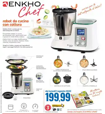 Eurospin Enkho Chef robot da cucina con cuttura offerta