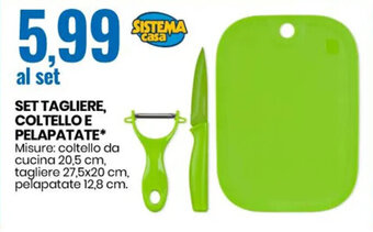 Eurospin Set Tagliere,Coltello E Pelapatate offerta