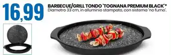 Eurospin Tognana Premium Black Barbecue/Grill Tondo offerta