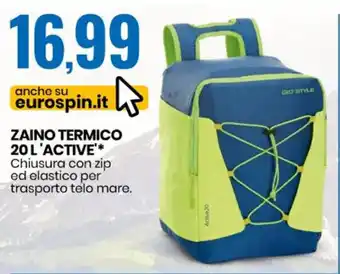 Eurospin Active Zaino Termico 20 L offerta