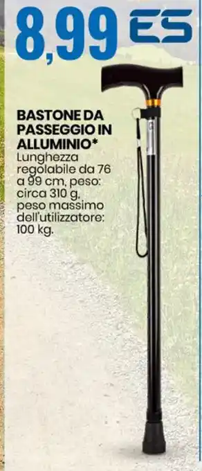 Eurospin Bastone Da Passeggio In Alluminio 100 kg offerta