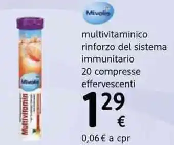 dm drogerie markt Mivolis multivitaminico rinforzo del sistema immunitario 20 compresse effervescenti offerta