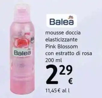 dm drogerie markt Balea mousse doccia elasticizzante Pink Blossom con estratto di rosa 200 ml offerta