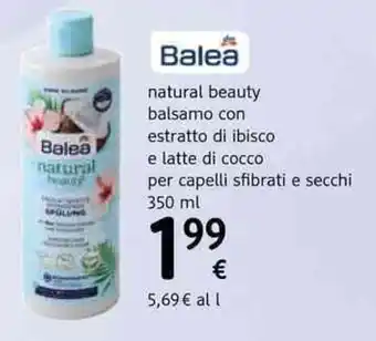 dm drogerie markt Balea natural beauty balsamo 350 ml offerta