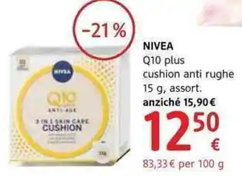 dm drogerie markt Nivea Q10 plus cushion anti rughe 15 g offerta