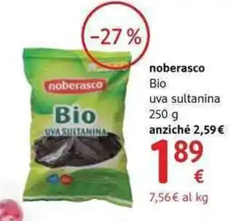 dm drogerie markt Noberasco Bio uva sultanina 250 g offerta
