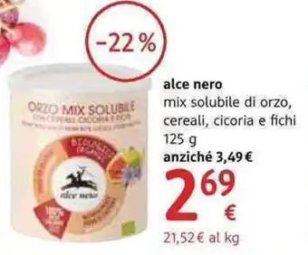 dm drogerie markt Alce Nero mix solubile di orzo, cereali, cicoria e fichi 125 g offerta