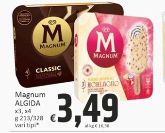 Paghi Poco Magnum Algida x3, x4 g 213/328 vari tipi offerta