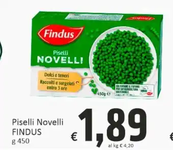 Paghi Poco Findus Piselli Novelli g 450 offerta