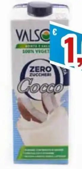 Paladini Otello Supermercato Valsoia Cocco Zero 1l offerta