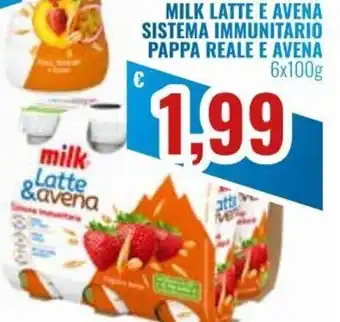 Paladini Otello Supermercato Milk Latte e Avena Sistema Immunitario Pappa Reale e Avena 6x100g offerta