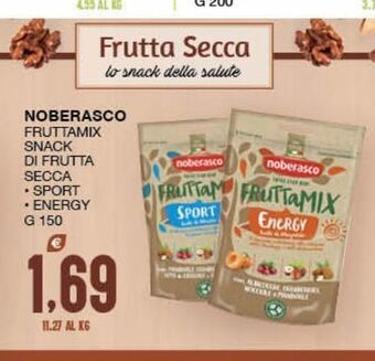 Noberasco fruttamix snack di frutta secca sport energy g 150