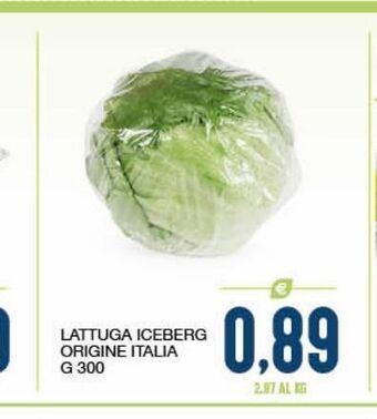 SeBón Supermercati Lattuga iceberg origine italia g 300 offerta