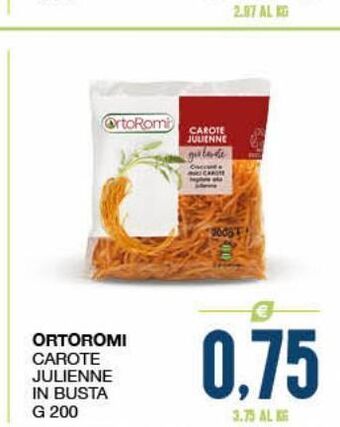 Ortoromi carote  julienne in busta g 200
