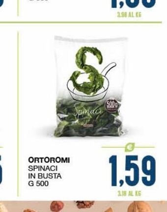 SeBón Supermercati Ortoromi spinaci in busta g 500 offerta