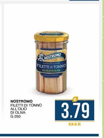 SeBón Supermercati Nostromo filetti di tonno all ' olio di oliva g 250 offerta