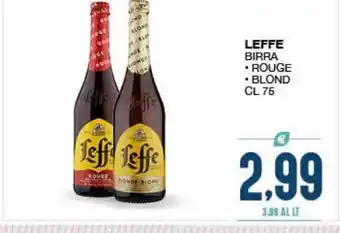 SeBón Supermercati Leffe birra rouge blond cl 75 offerta