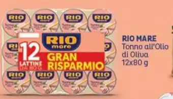 Iper Tosano Rio Mare Tonno all'Olio di Oliva 12x80 g offerta