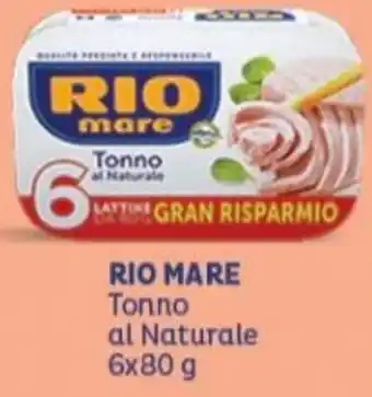 Iper Tosano Rio Mare Tonno al Naturale 6x80 g offerta