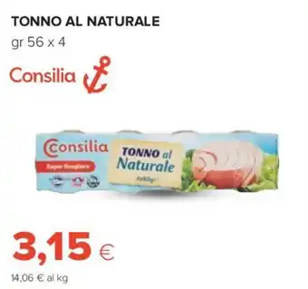 Tigre Consilia Tonno Al Naturale gr 56 x 4 offerta