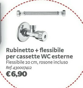 Bricocenter Rubinetto + Flessibile Per Cassette Wc Esterne offerta