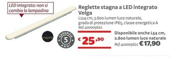 Bricocenter Inspire Reglette Stagna A LED Integrato Volga offerta
