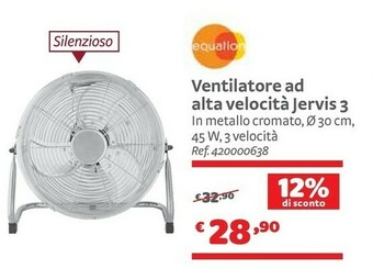 Equation Ventilatore Ad Alta Velocità Jervis 3