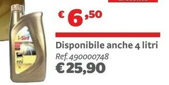 Olio Eni I-Sint 10W 40 Benzina / Diesel 4 Litri