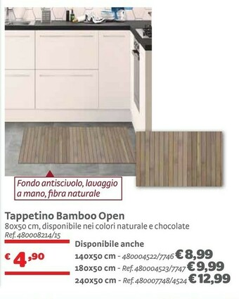 Bricocenter Tappetino Bamboo Open offerta