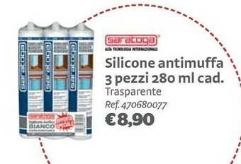 Saratoga Silicone Antimuffa 3 Pezzi 280ml