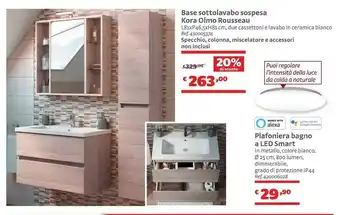 Bricocenter Base Sottolavabo Sospesa Kora Olmo Rousseau offerta