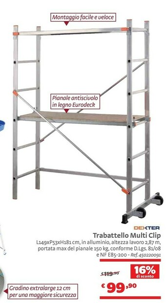 Bricocenter Dexter Trabattello Multi Clip offerta