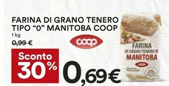 Coop Coop - Farina Di Grano Tenero Tipo 0 Manitoba 1000 G(ml) offerta