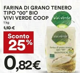 Coop Vivi verde coop Farina Di Grano Tenero Tipo "00" Biologica 1000 G(ml) offerta
