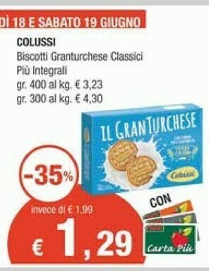 Crai Colussi Biscotti offerta