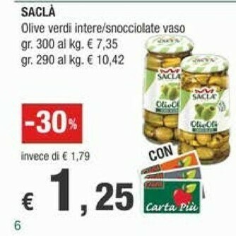 Crai Saclà Olive offerta