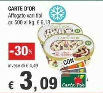 Crai Carte d'or Gelati algida offerta