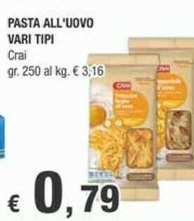 Crai Pasta all'uovo offerta