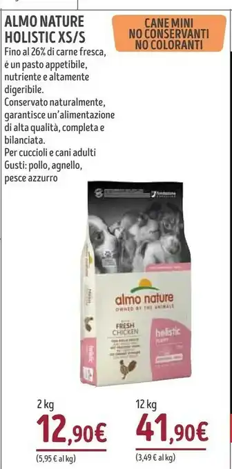 Il Gigante Almo Nature Holistic XS/S Fino Al 26% Di Carne Fresca offerta