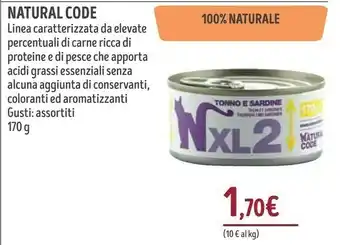 Il Gigante Natural Code Linea Caratterizzata Da Elevate Percentuali Di Carne Ricca Di Proteine E Di Pesce offerta