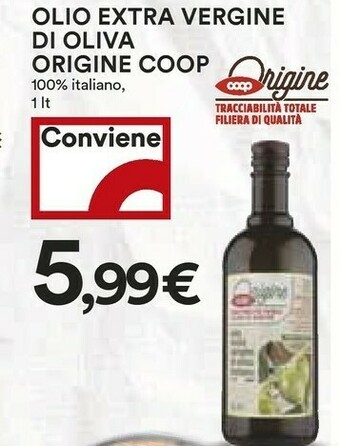 Coop Coop - Olio Extra Vergine Di Oliva Origine 1000 G(ml) offerta