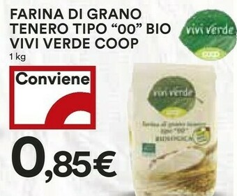 Coop Vivi verde coop Farina Di Grano Tenero Tipo "00" Biologica 1000 G(ml) offerta