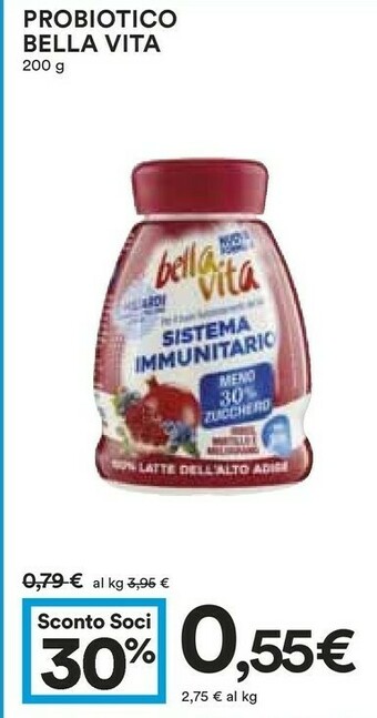 Coop Merano Bella Vita Fragola 200 G(ml) offerta