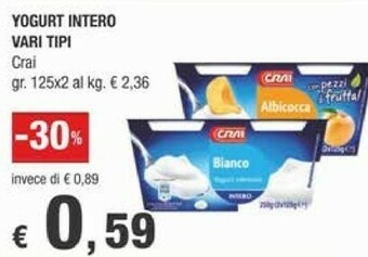 Crai Yogurt offerta